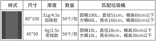 平口垃圾袋