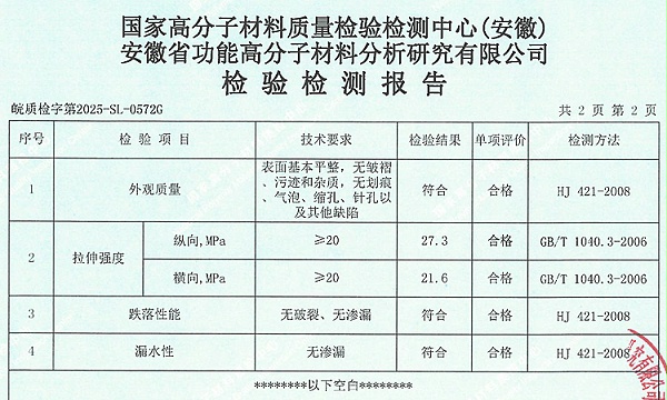 医疗垃圾袋检测报告